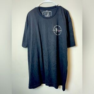 1776 Shirt Men XXL‎ Gray United GraphicPirate Skull Patriotic Army Outdoorsy
